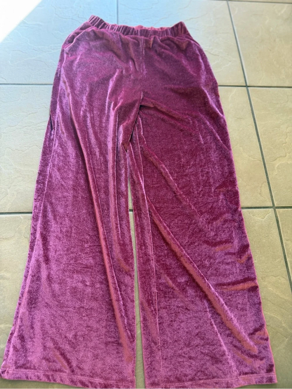 Free People Velvet Corduroy Matching Set Berry Pink Size Small
